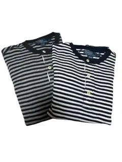 Polo by Ralph Lauren ボーダー　ヘンリーネック　カットソー