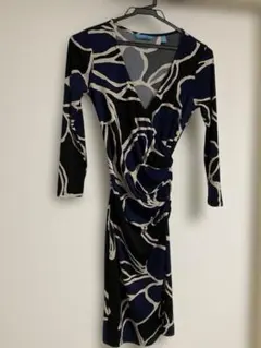 Tori Richard 長袖ひざ丈ワンピース XXS