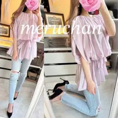 【美品】petit main LIEN シアーチュニックブラウスのサムネイル