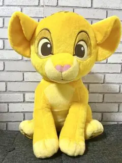 ライオンキング　Disney シンバ ぬいぐるみ 中型 黄色　アミューズ品