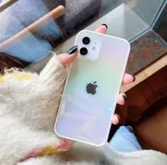 ☆オーロラケース☆iPhone12promax サイドカラー ホワイト