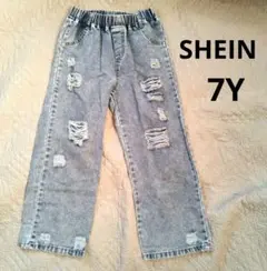 SHEIN 　ダメージジーンズ　 7Y　デニム