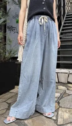 CIAOPANIC TYP スタイルアップ柔らかワイドイージーパンツ