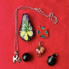 ネックレス トップ　ペンダント4点+ K文字ネックレス　5点セット