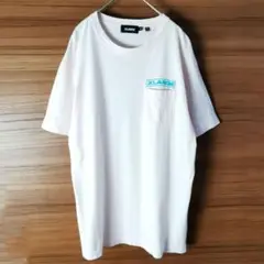 Tシャツ　XLARGE エクストララージ　ビッグプリント　ポケット　綿　古着