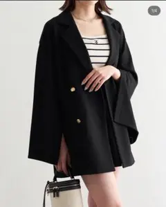 Chico ポンチ袖開きテーラードダブルジャケット& ショートパンツセットアップ