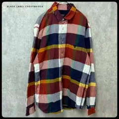 美品⭐️ブルーレーベルクレストブリッジ チェックシャツ M 三陽商会 