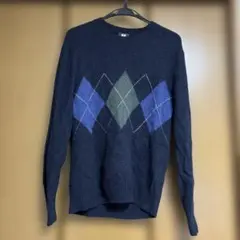 UNIQLO アーガイルニットセーター Lサイズ