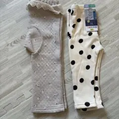 2枚セット　レギンス　パンツ　80 90 ベビー　花柄　ドット柄