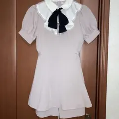 アンクルージュ　セットアップ　ピンク　地雷　量産　リボン　ビジュー　ワンピース