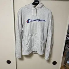 Champion グレー フード付きパーカー L