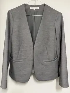 NATURAL BEAUTY BASIC ノーカラージャケット S グレー