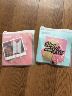 BTS 公式ステッカー2点セット 韓国POPUP購入 新品未使用