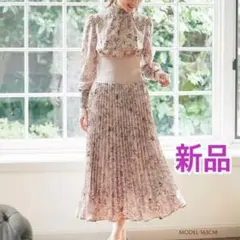 【tocco closet】　新品　プリーツワンピース　ピンク　春物