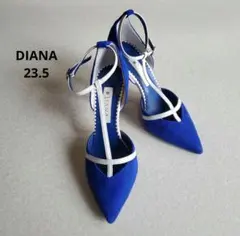 【極美品】ダイアナ　スエード　ポインテッドトゥ　ストラップ　パンプス　23.5