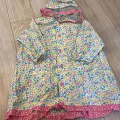 レインコート　花柄　100