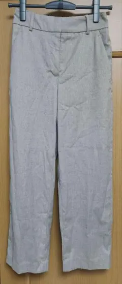H&M ベージュブラウン ストレートパンツ EUR34 ポリエステル レーヨン