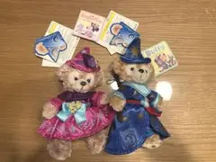 ダッフィー　シェリーメイ　ぬいぐるみバッジ　シー10周年　2体セット