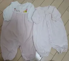 ミキハウス ホットビスケッツ 2ウェイオールカバーオール2点セット