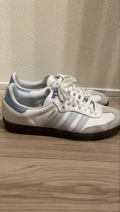 ［三連休最終日値下げ!!!］adidas SAMBA OGホワイト ライトブルーのサムネイル