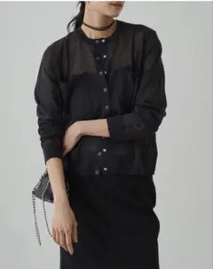 loungedress シアーポケットカーディガン 新品未使用タグ付のサムネイル