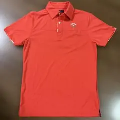 Callaway ゴルフシャツ 半袖 レッド 刺繍ロゴ