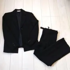 EMMAJAMES 黒 スーツ パンツスーツ リクルート 上下セット 11号