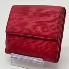LOUIS VUITTON エピ 二つ折り財布 レッド カルトクレディ
