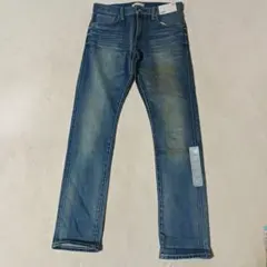 新品UNIQLOセルビッジ スリムフィット ストレートジーンズMメンズ31インチ