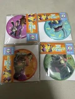 ズートピア　ハッピーくじ　缶ミラー　4点セット