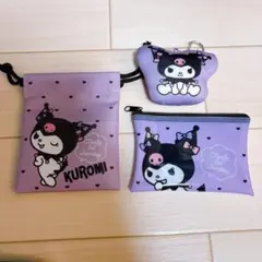 サンリオキャラクターズ プチ巾着 フラットポーチ クッションキーホルダー
