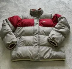 【良品】90s NINE ナイキ ダウンジャケット リバーシブル 刺繍ロゴ 肉厚