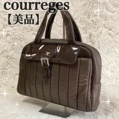 極美品クレージュ ハンドバッグ エナメル パテント ターンロック フォーマル クレージュ ハンドバッグ エナメル パテント ターンロック フォーマル