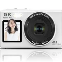 デジタルカメラ 5K 8000万画素 WiFi転送 自撮り対応 スマホに送れるのサムネイル