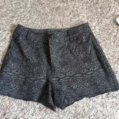 花柄刺繍 レース ショートパンツ グレーのサムネイル