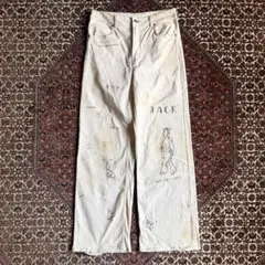 リメイク ハンドペイント メモリアルパンツ ペインターパンツ US NAVY