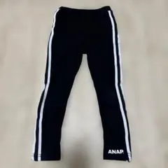ANAP 黒 スパッツ 110サイズ サイドストライプ