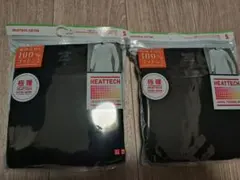ユニクロ黒Sサイズ 2枚セット極暖ヒートテックコットンワッフルクルーネック