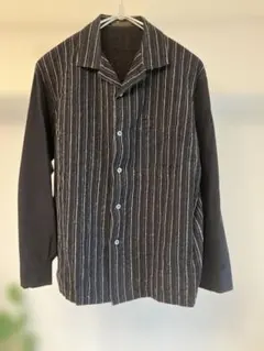 美品Yohji Yamamoto ヨウジヤマモトストライプ柄オーバーサイズシャツ