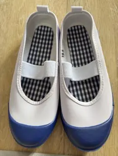 上履きシューズ 19.5 ホワイト/ブルー