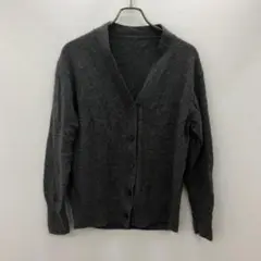 グレー系 Vネックカーディガン Lサイズ シンプル秋冬あったか