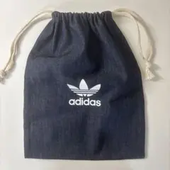 adidas ダークブルー 巾着バッグ