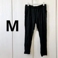 【M】ブラック　ウエスト　ゴム　パンツ 薄手　春　春夏　カジュアル