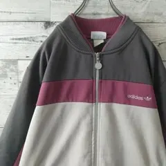 希少☆70s アディダス 刺繍ロゴ マルチカラー トラックジャケット L