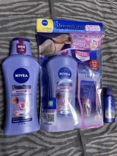 NIVEA プレミアムボディミルク モイスチャー ローズ2本　試供品付