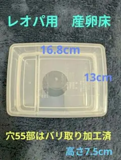 レオパ、ニシアフ用 産卵床・ウェットボックス　穴径５５ミリのサムネイル