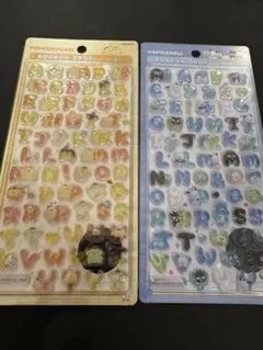 ボンボンドロップシール文字サンリオ2種セット　ポムポムプリン&はぴだん正規品