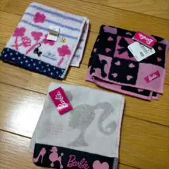 新品 Barbie バービー レノマ ハンカチ 3点セット