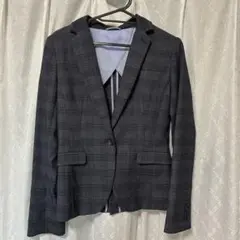 SUIT SELECT テーラードジャケット チェック柄 グレー サイズ9のサムネイル
