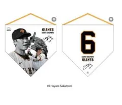 【送付ダンボール未開封：非売品】ホームベース型 両面ミニペナント 坂本勇人選手のサムネイル